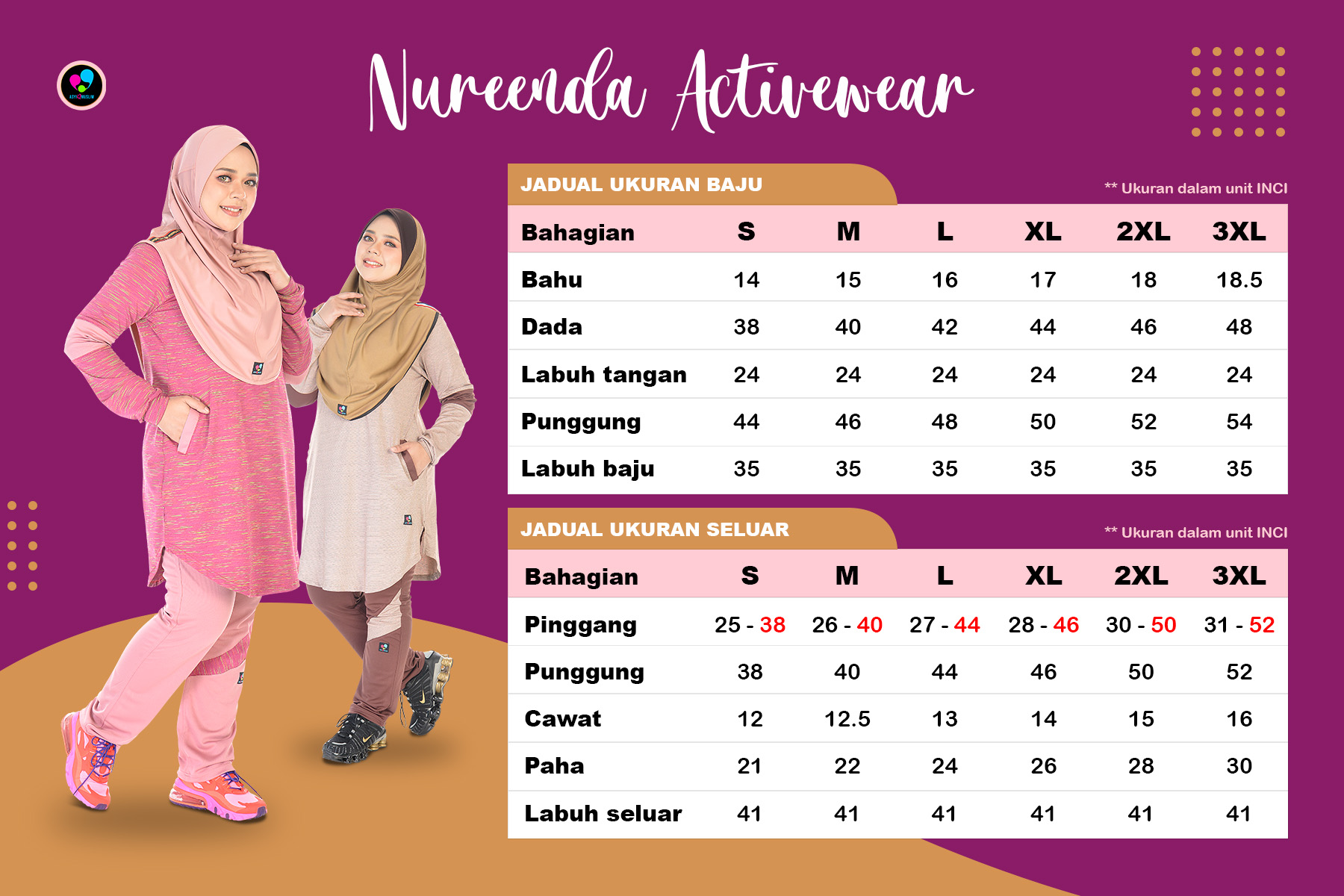 Jadual_ukuran_Nureenda_Activewear_