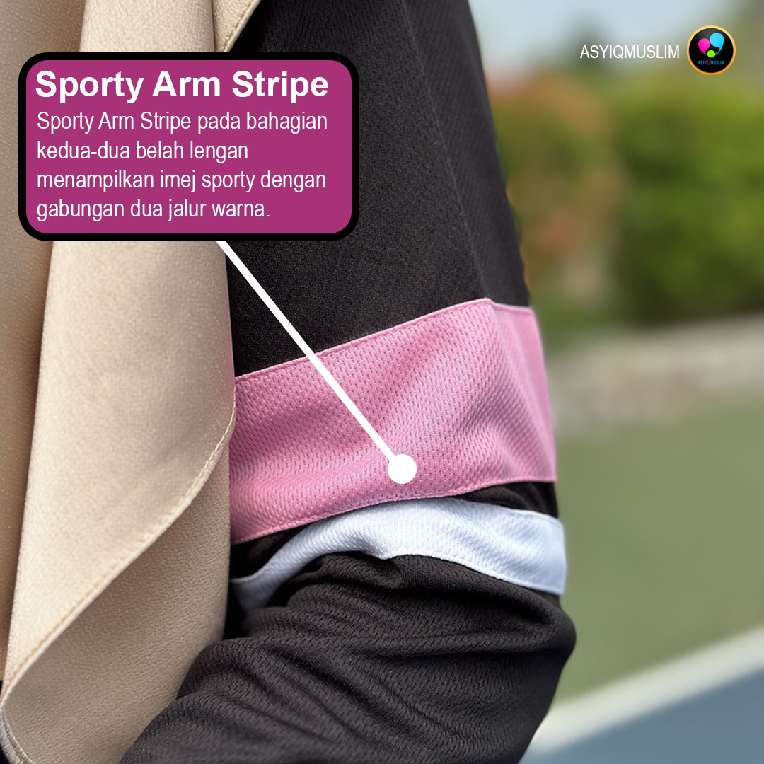 BLACK AISY - SPORTY ARM STRIPE copy