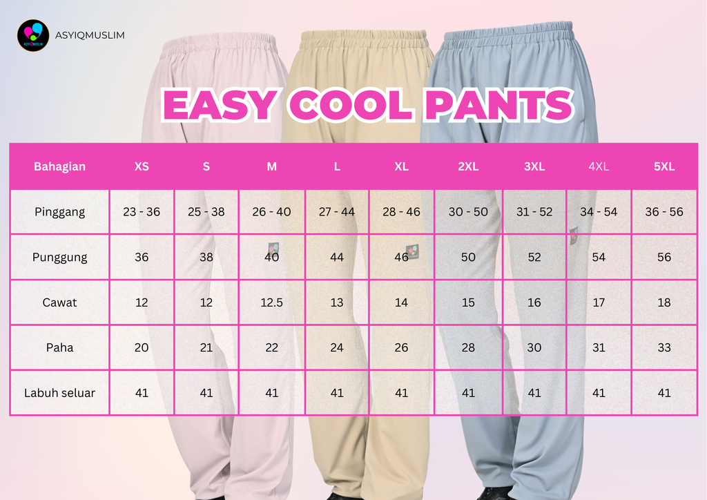 UKURAN EASY COOL PANTS