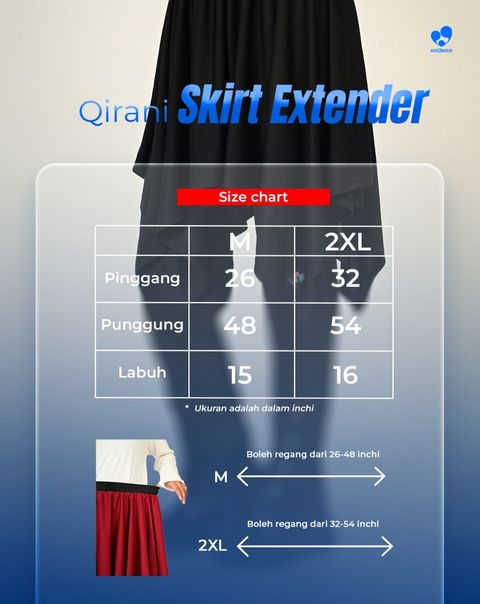 Qirani - Sizechart