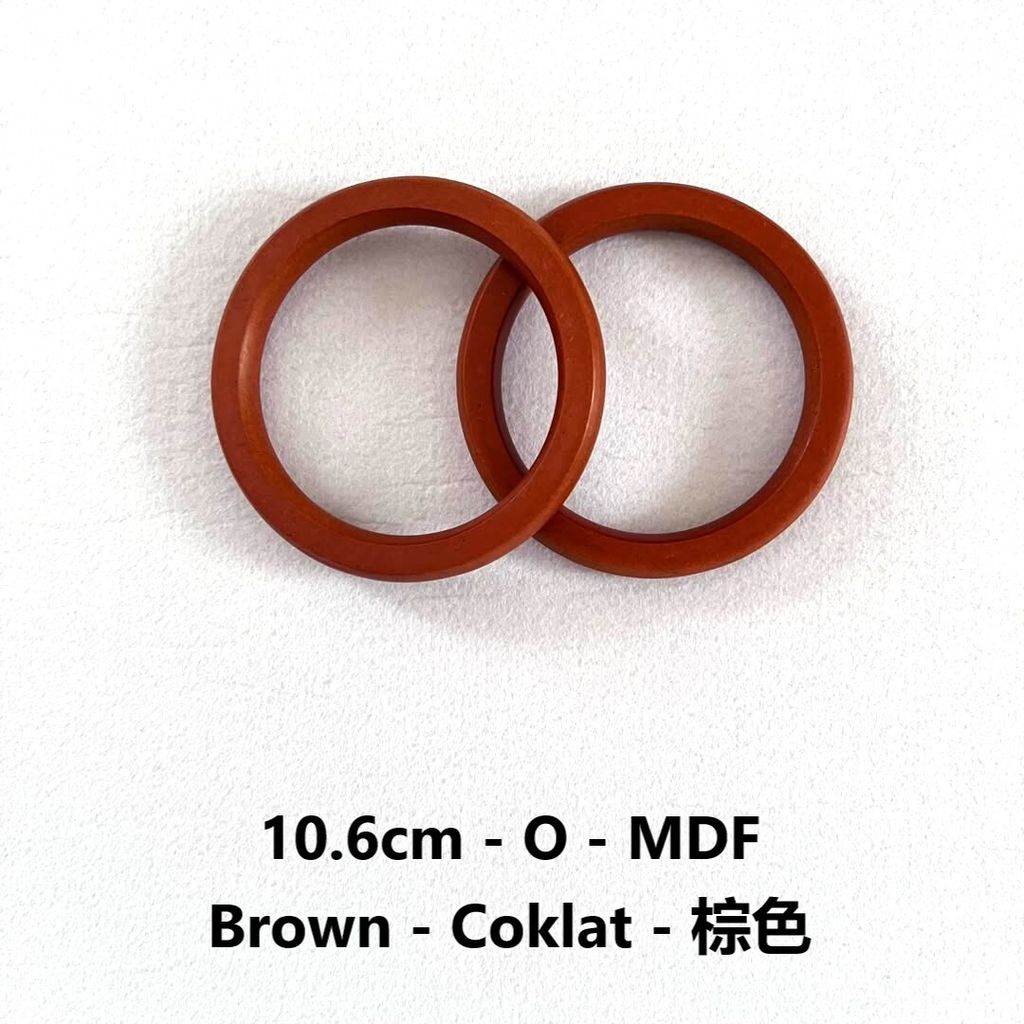 10.6cm - O - MDF - Coklat