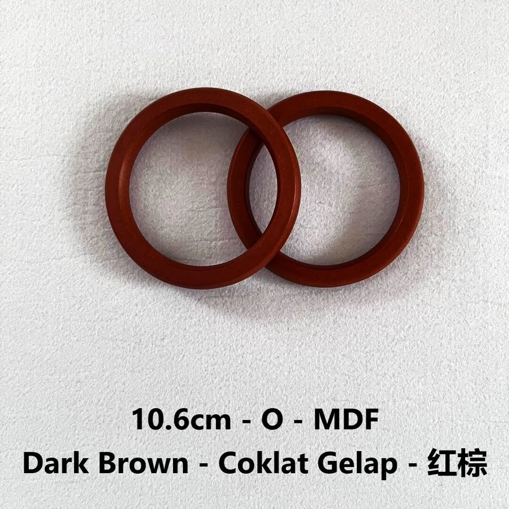 10.6cm - O - MDF - Coklat Gelap