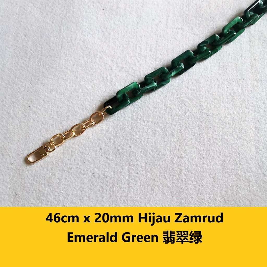 46cm x 20cm Hijau Zamrud