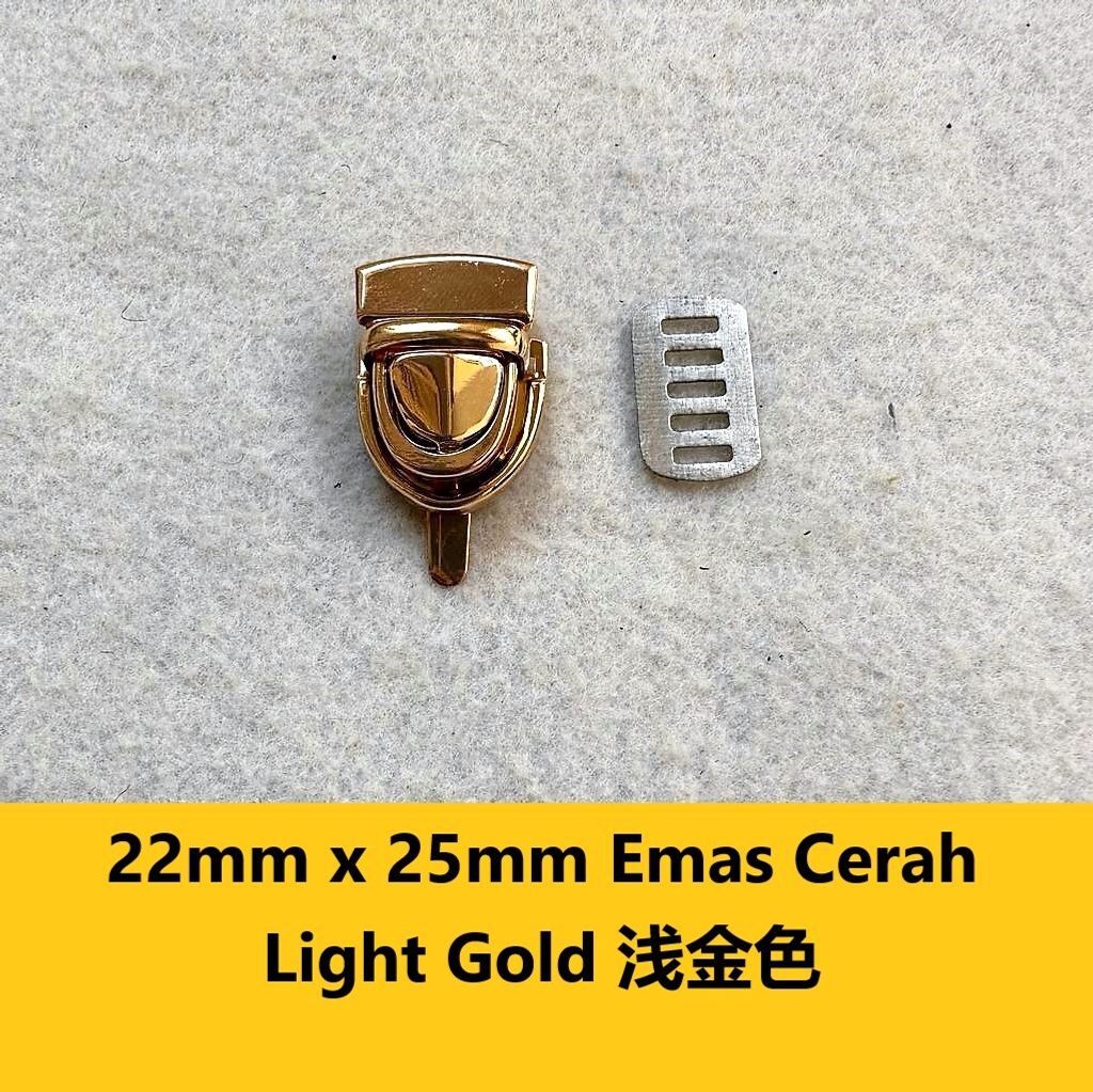 22mm x 25mm Emas Cerah