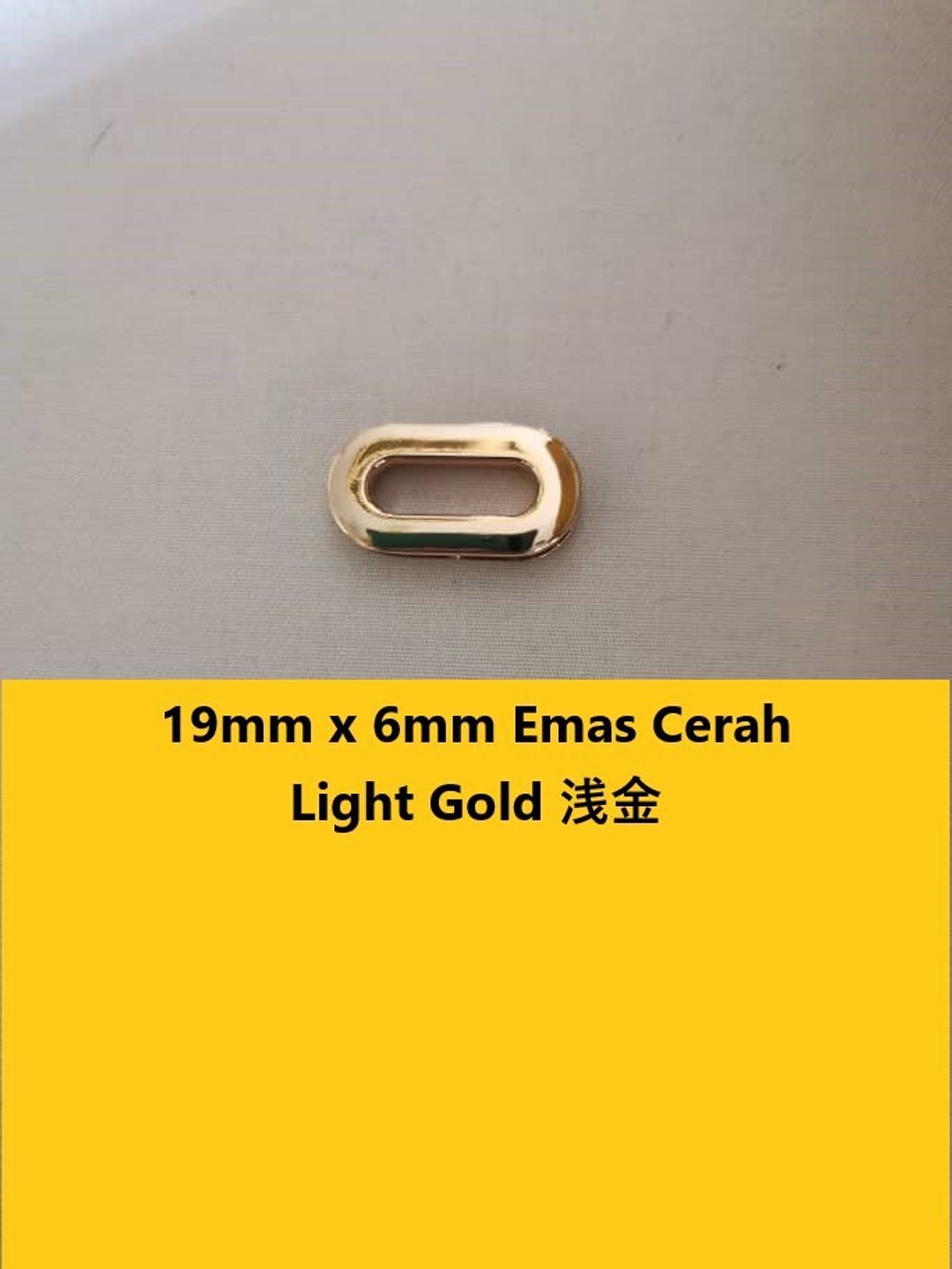 Skru 19mm x 6mm Emas Cerah