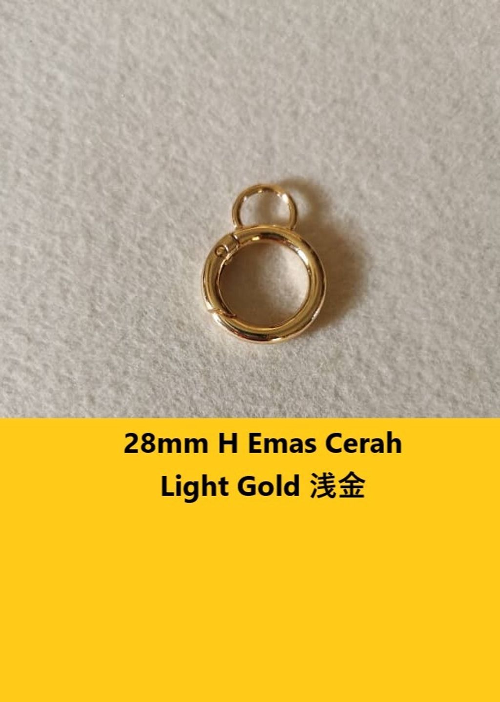28mm H Emas Cerah
