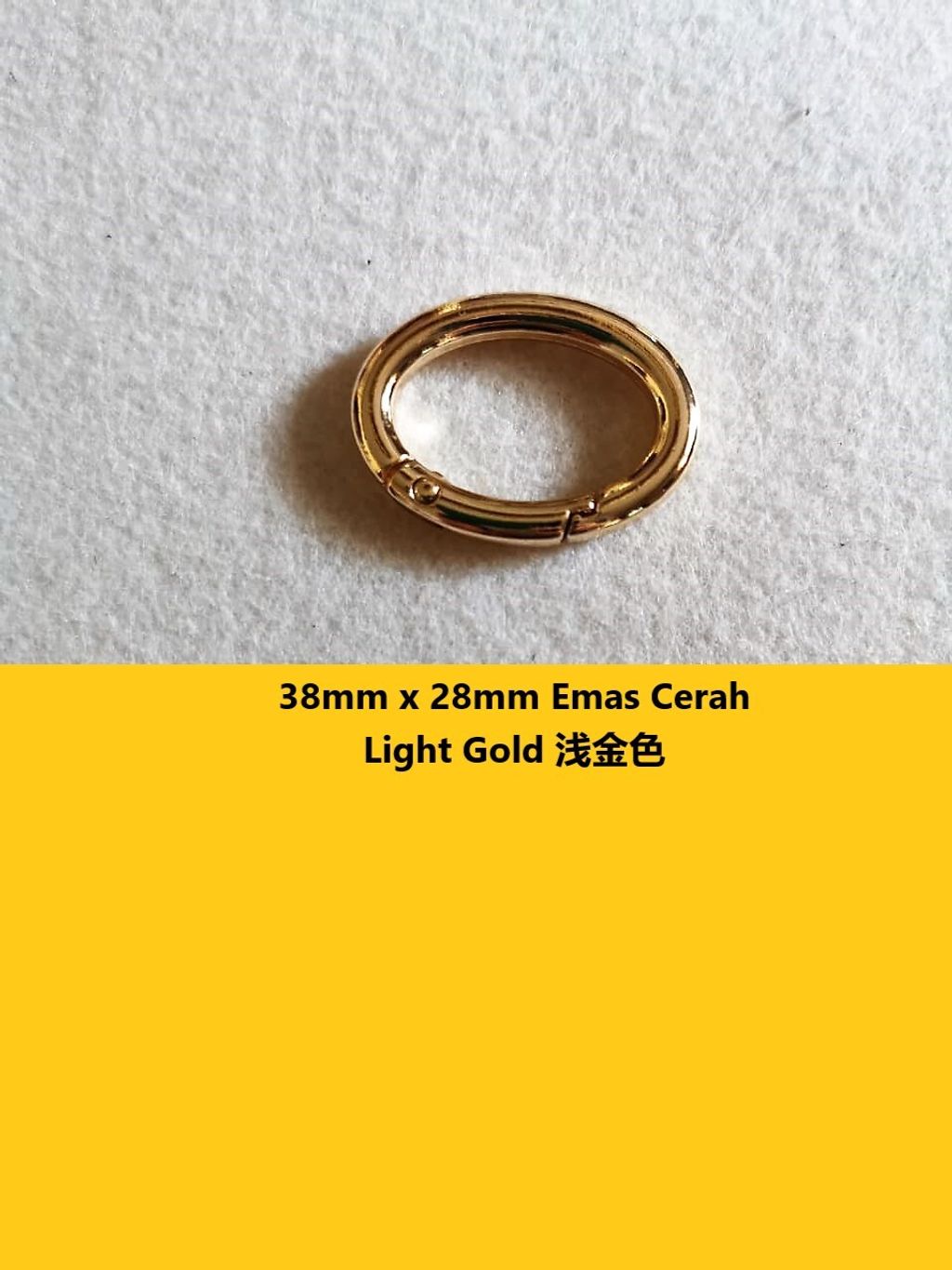 38mm x 28mm Emas Cerah