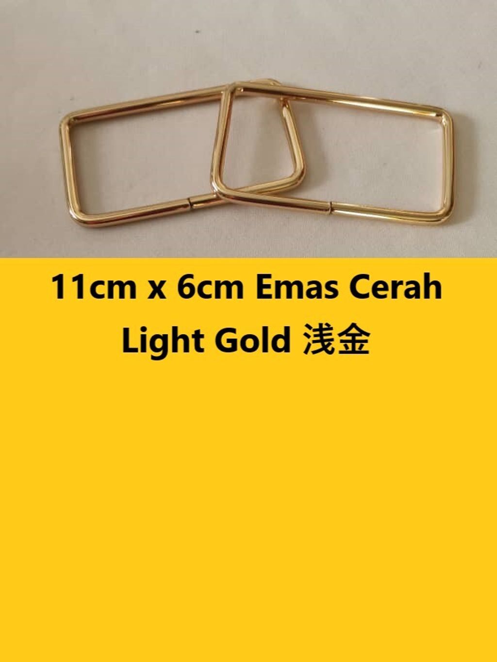 11cm x 6cm Emas Cerah