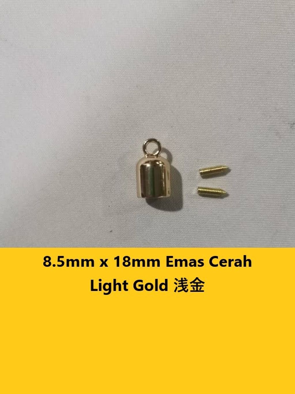 8.5mm x 18mm Emas Cerah