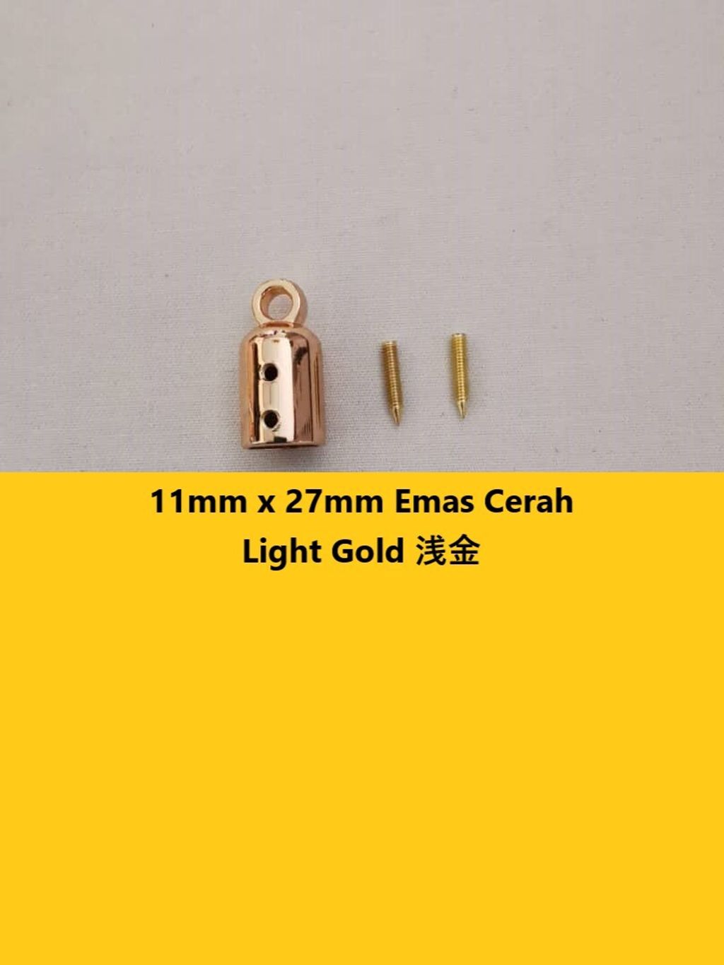 11mm x 27mm Emas Cerah