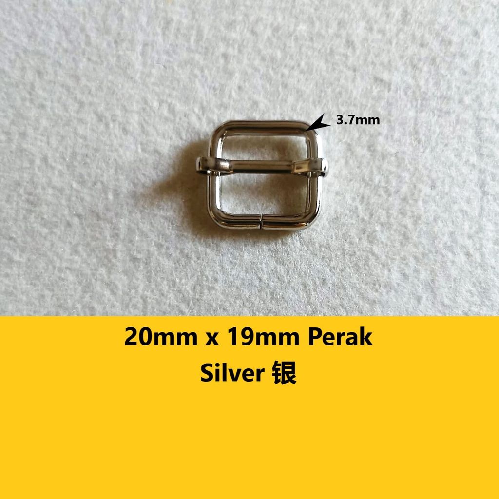 20mm x 19mm x 3.7mm Perak