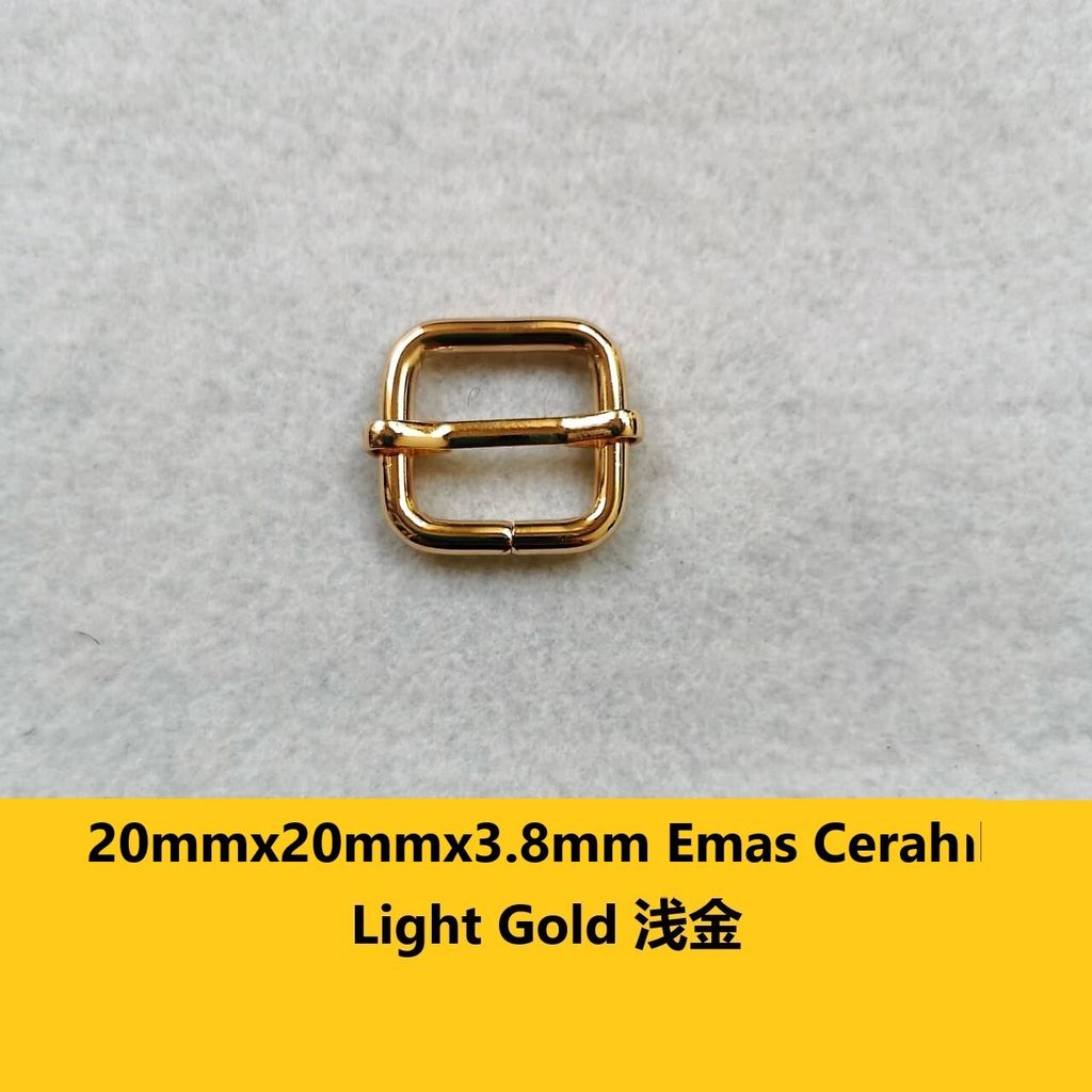 20mmx20mmx3.8mm Emas Cerah