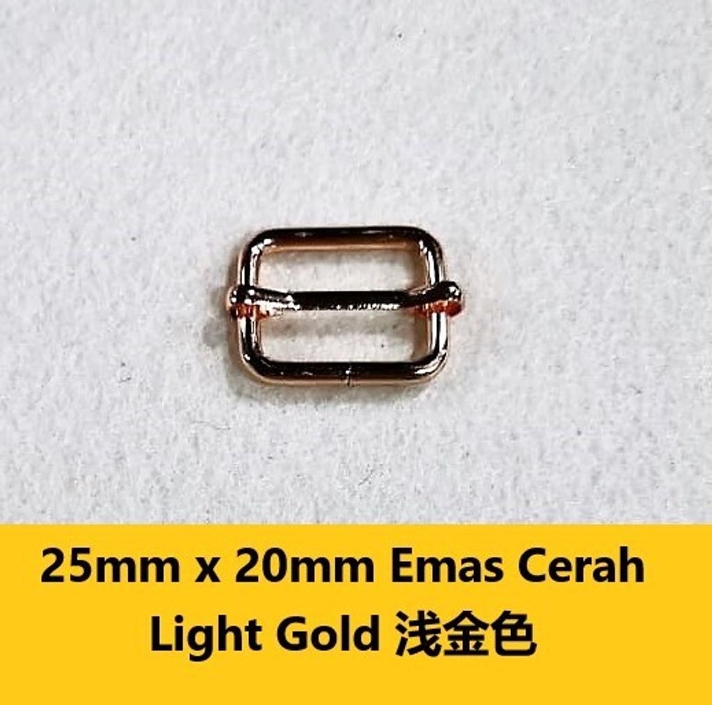 25mm x 20mm Emas Cerah