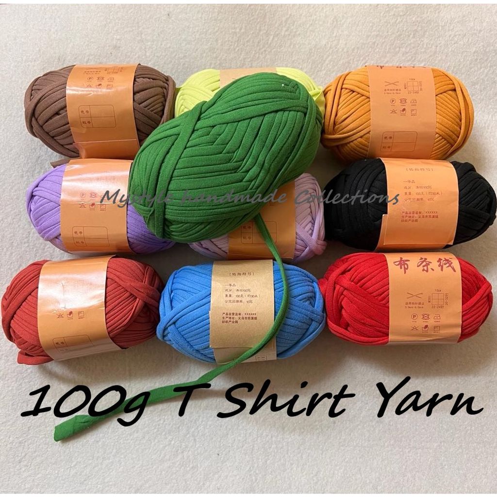 YARNPAPER] 100g Tshirt Yarn , Benang T-shirt