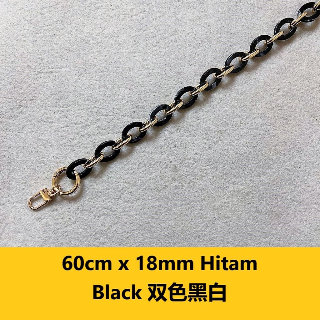 60cm x 18mm Hitam 双色黑白