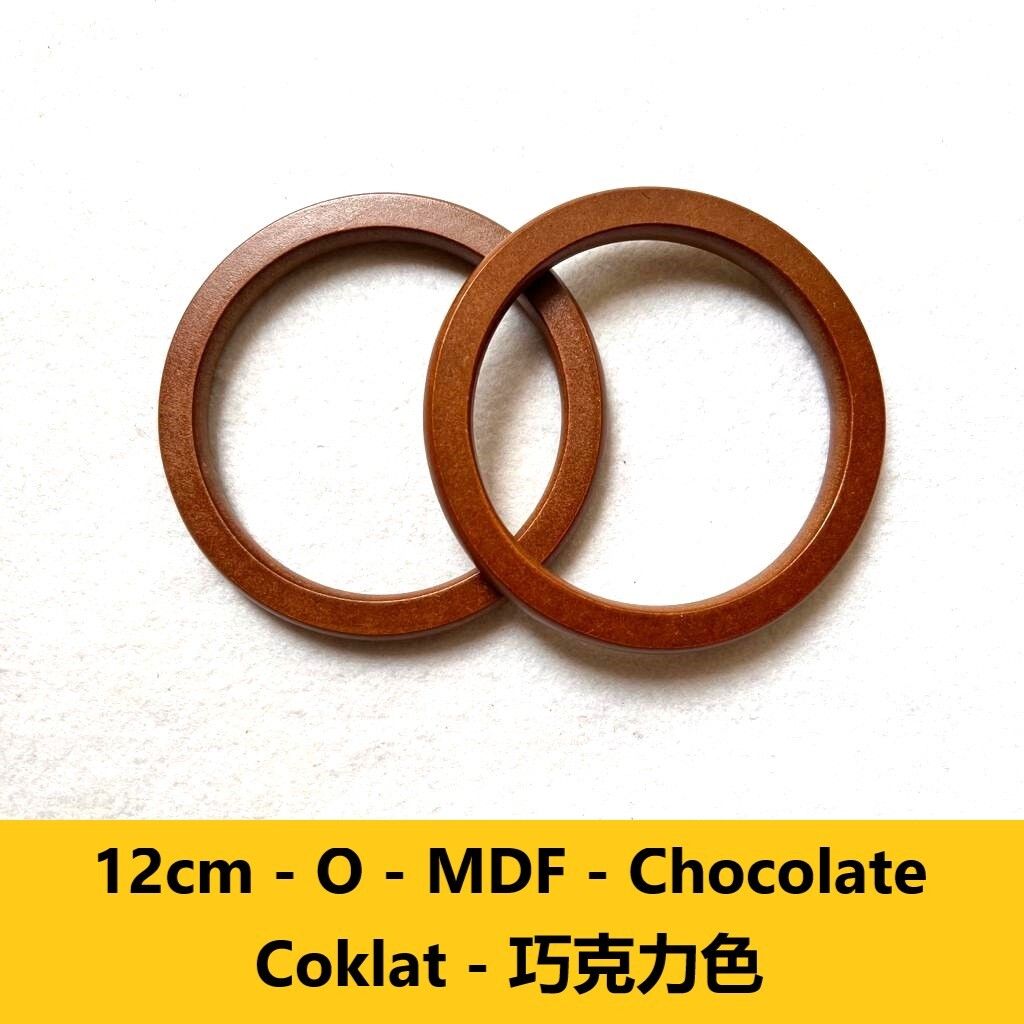 12cm O MDF Coklat