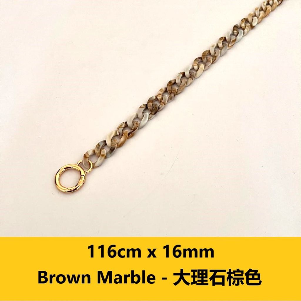 116cm x 16mm Brown Marble