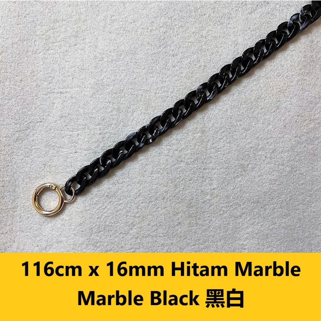 116cm x 16mm Hitam Marble