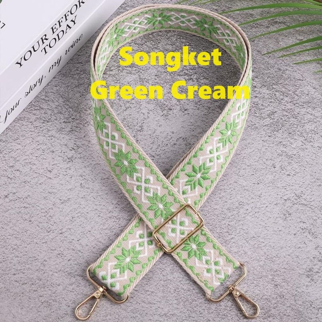 Songket Hijau Cream