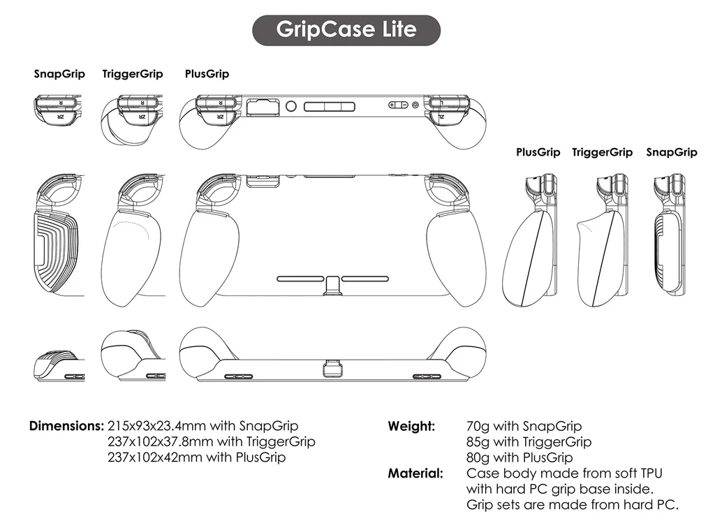 GripCaseLite for Nintendo Switch Lite