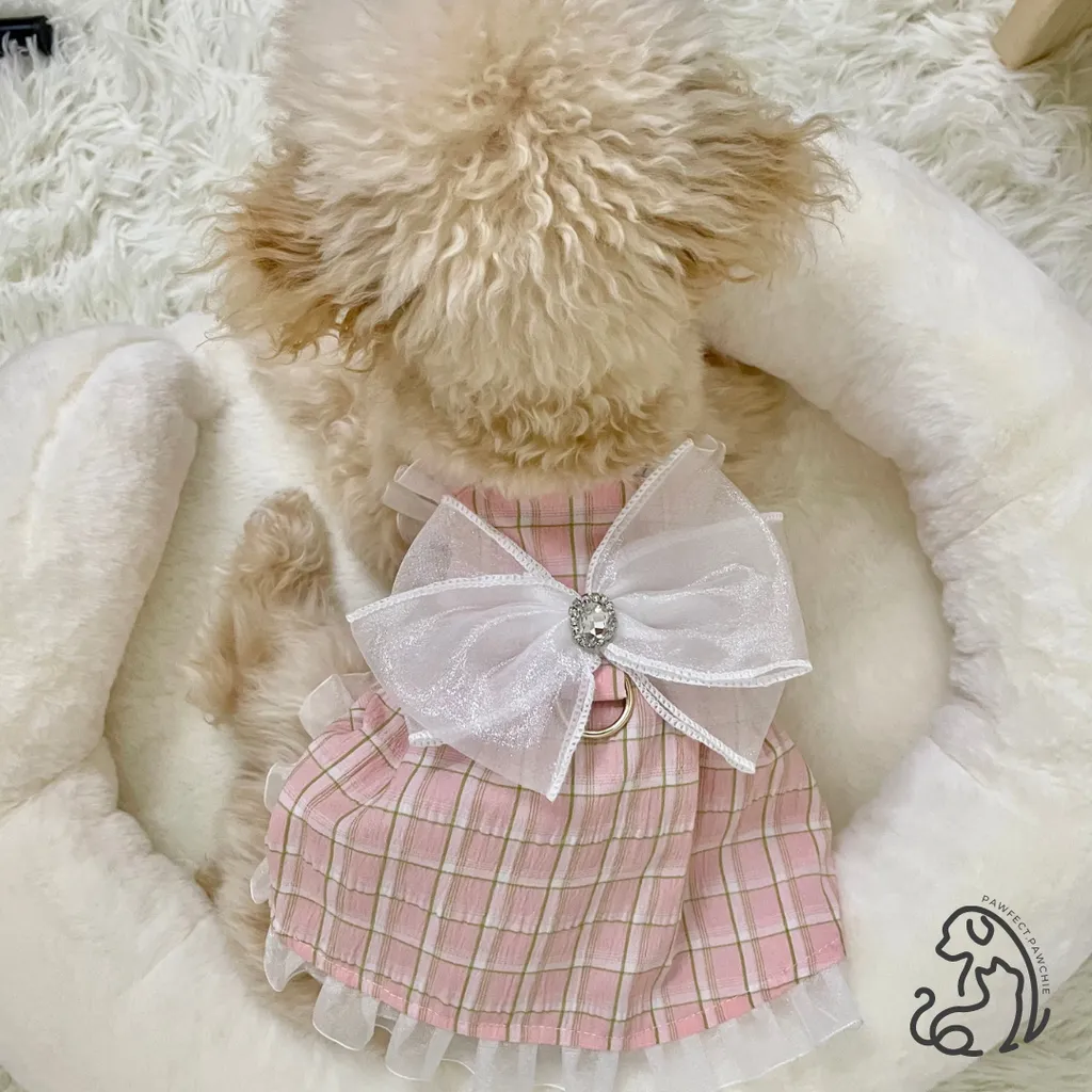 checkered bow front dress 9