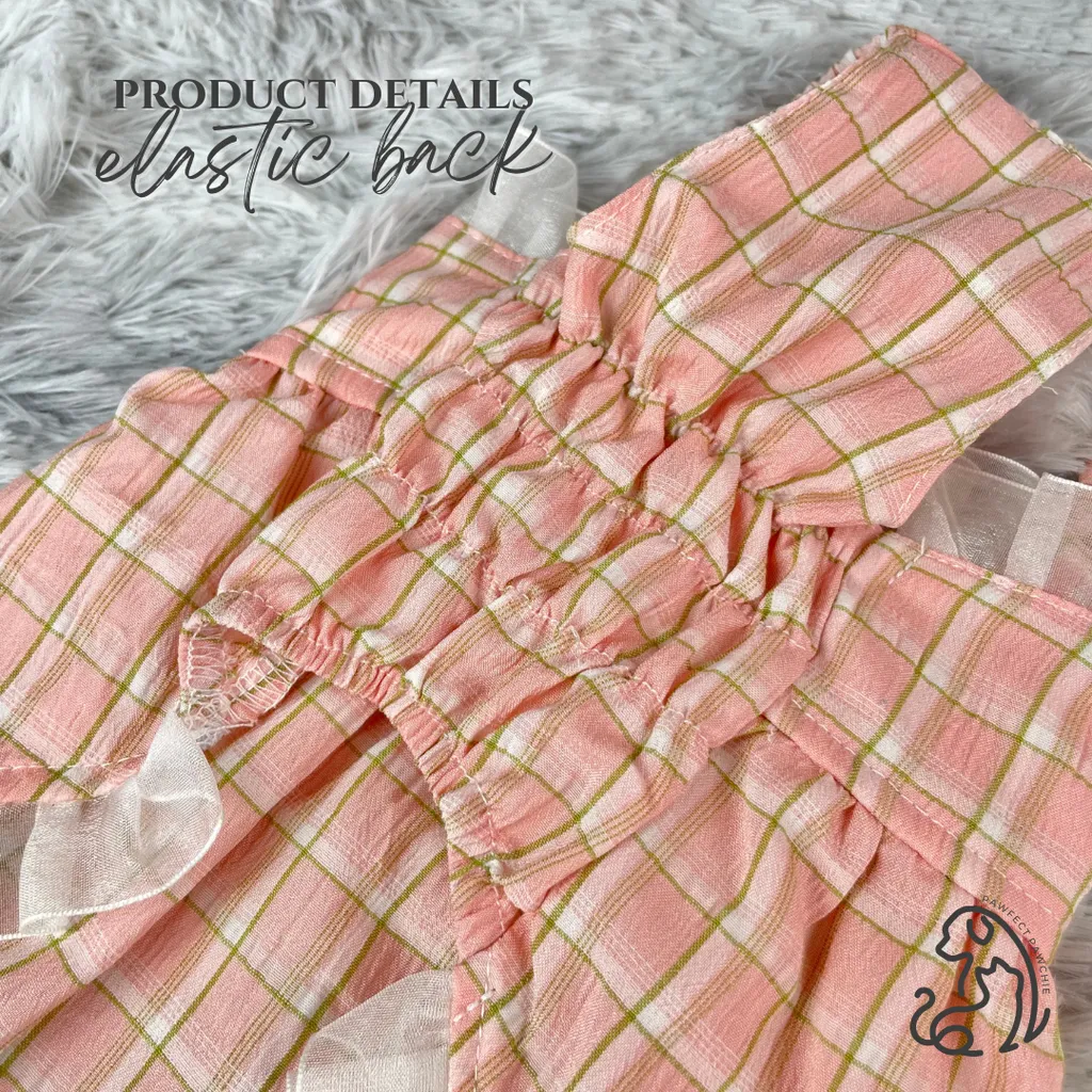 checkered bow front dress 3