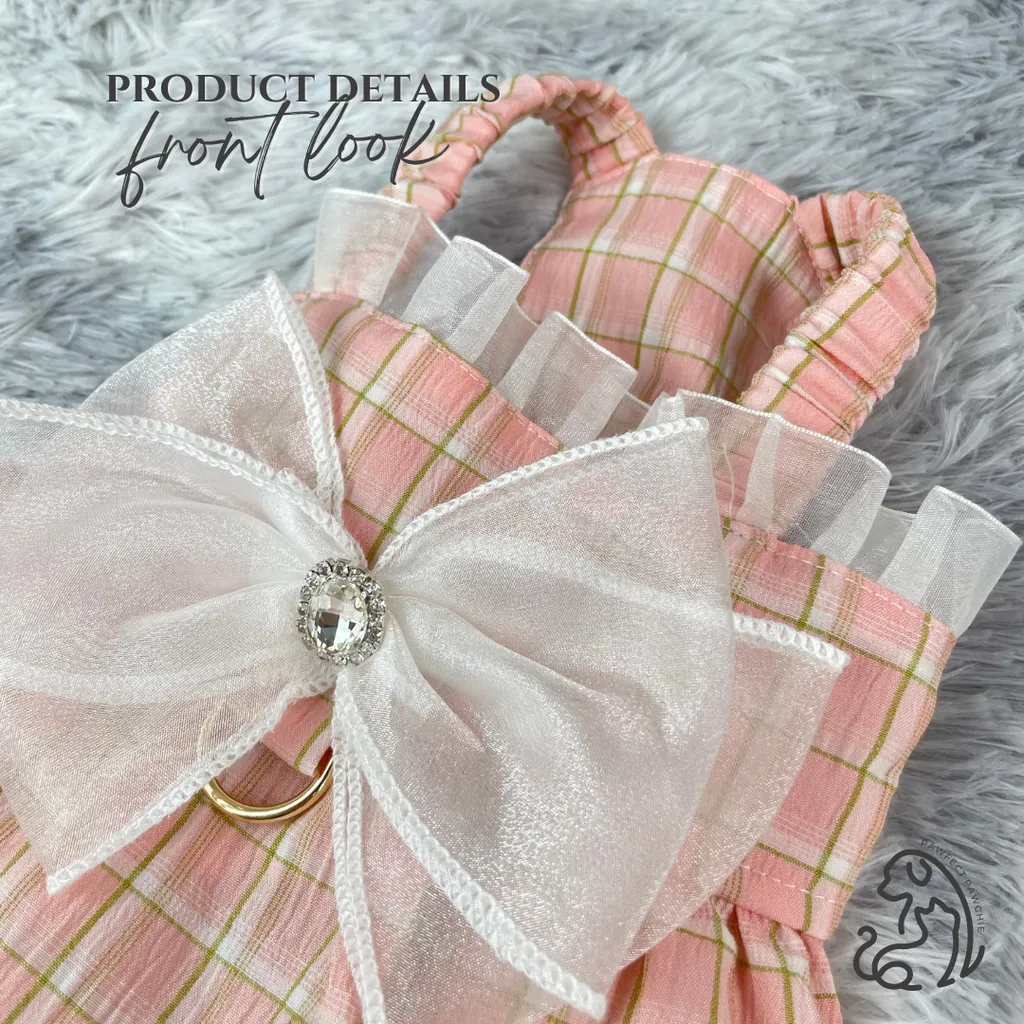 checkered bow front dress 2