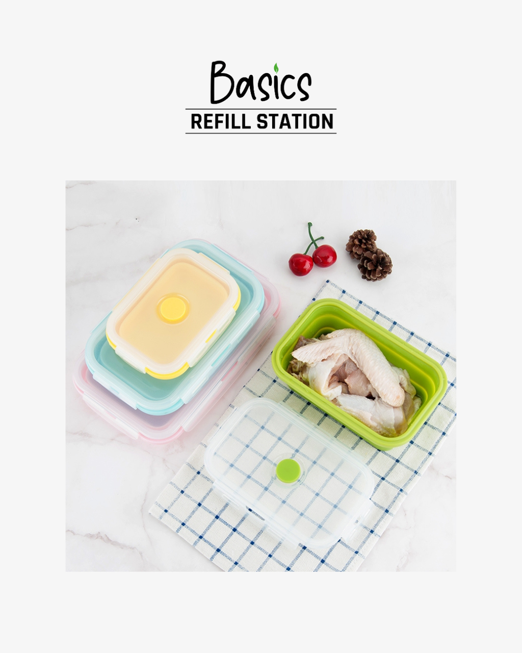Main Collapsible silicone lunch box