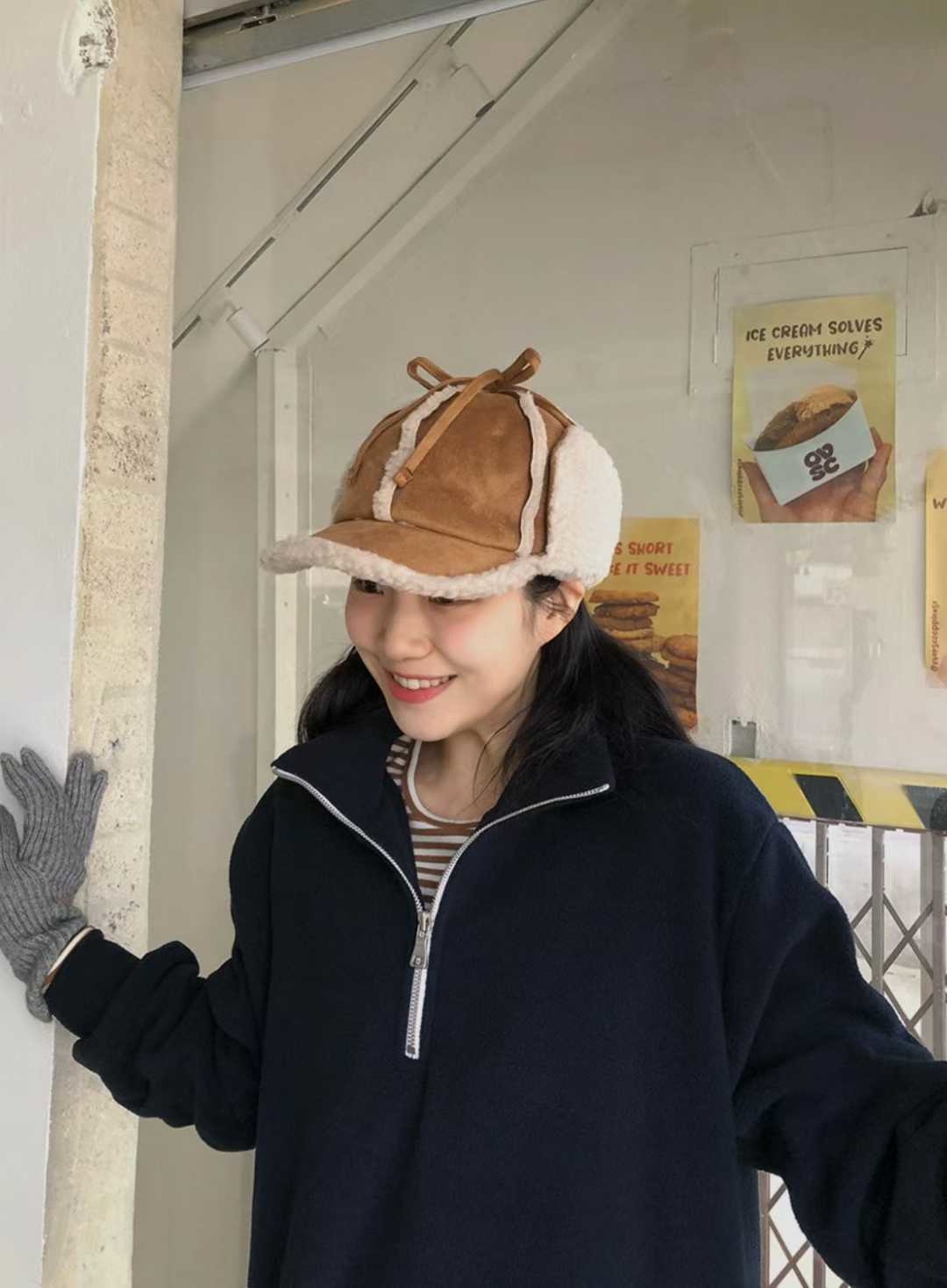 LINE_ALBUM_羊皮耳罩帽 內襯 護耳_450560_260106_1