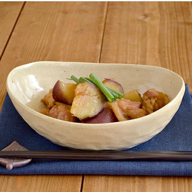 日本餐具風趣系列-美濃燒-咖哩瓷盤白餐具日本製瓷盤