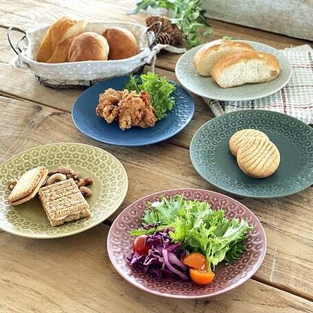 日本製 北歐風 壓花圓盤餐盤餐具  壓花圓盤餐具25.2cm  壓花圓盤餐具16.5cm日本餐具  (6)