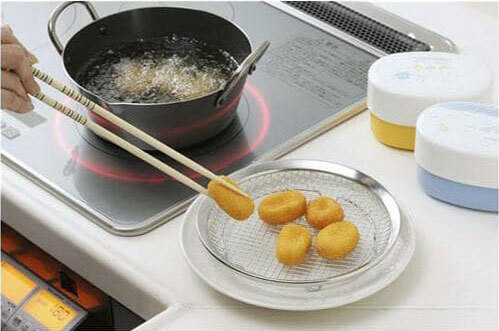 日本製【下村企販Shimomura】Mama-Cook18-8不銹鋼餐具-餐具炸物濾油網架餐具