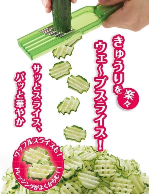 日本餐具【曙產業】日本製小黃瓜波型刨片器餐具