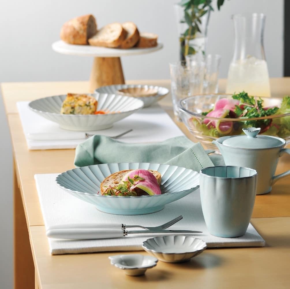 日本瓷盤餐具【青AO組】餐具Hana-餐具花小碟子-瀨戶燒日本製瓷器餐具 (3)