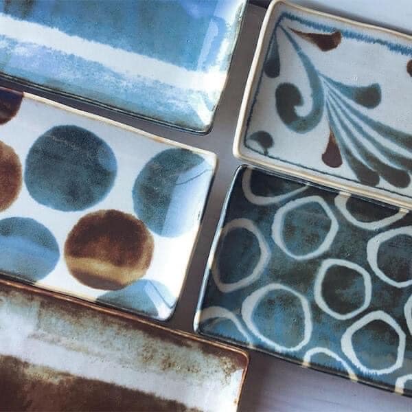 日本製餐具【cierto】瓷器Brush Blue長方盤餐具-筆青-日本瓷器餐具長方形盤 美濃燒 (7) - 複製