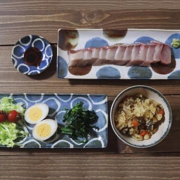 日本製餐具【cierto】瓷器Brush Blue長方盤餐具-筆青-日本瓷器餐具長方形盤 美濃燒 (8) - 複製