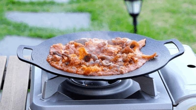 韓國烤肉餐具重力鑄造萬用烤盤 (8)