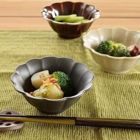 日本製美濃燒瓷器菊形日本小缽餐具 11cm (3)