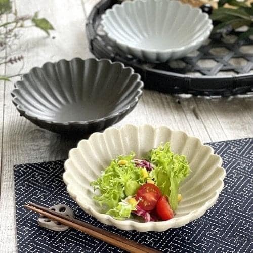 日本製餐具美濃燒瓷器菊形深盤17.7cm日本餐具 (2)