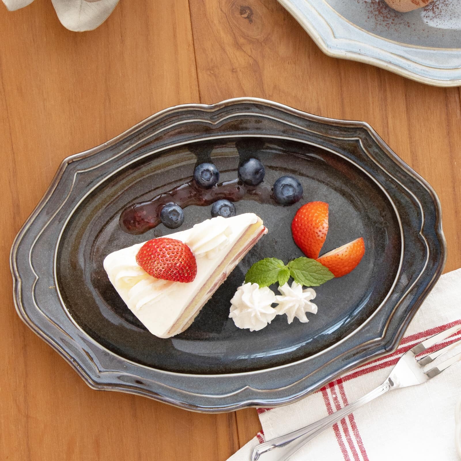 日本餐具【K-ai】Vanves 橢圓盤 美濃燒餐盤 23cm 日本製瓷盤 (7)