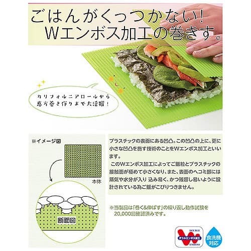 日本製 AKEBONO 日本餐具曙產業 日本廚房小物壽司捲墊餐具 (3)