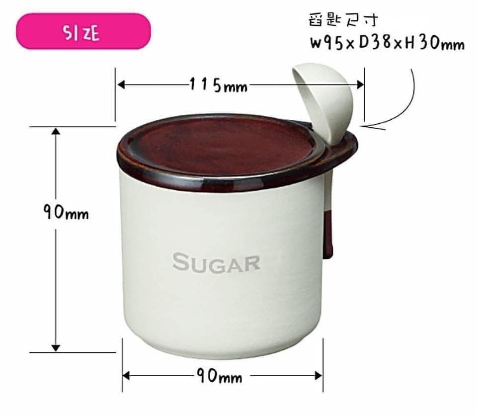 日本製石垣產業 不結塊 陶瓷調味罐 糖罐＆鹽罐組(含木台) 附匙 300ml （2入組）日本食器餐具 (7)