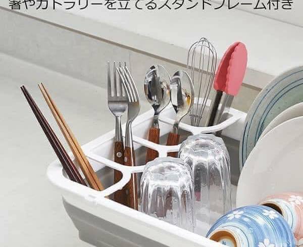 日本 Tamahashi 可折疊式瀝水籃餐具 (4)