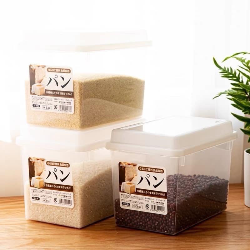 日本製精工吐司五穀雜糧儲存盒食器3.4L日本餐具 (2)