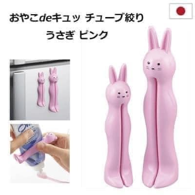 【Tamahashi】兔子造型擠管器 附磁鐵 1組2入（粉紅色）