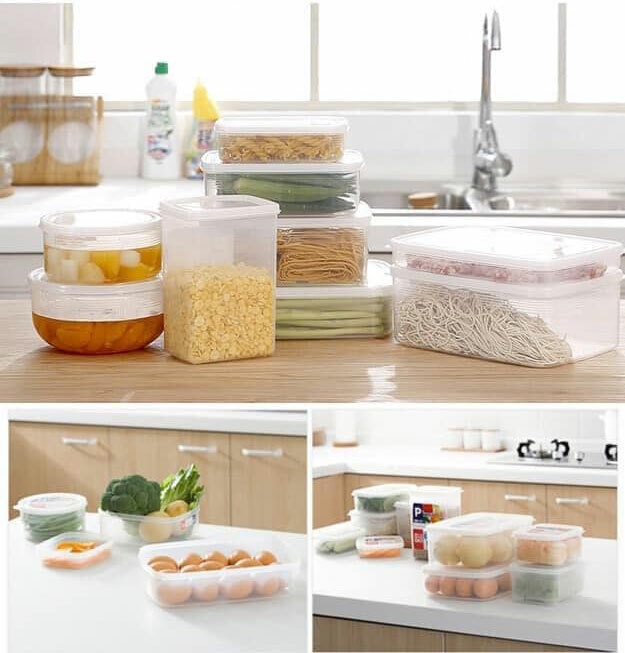 日本製NAKAYA長形透明收納食物保鮮盒(2入）1000ML日本食器--2600ML食器--3000ML1餐具511