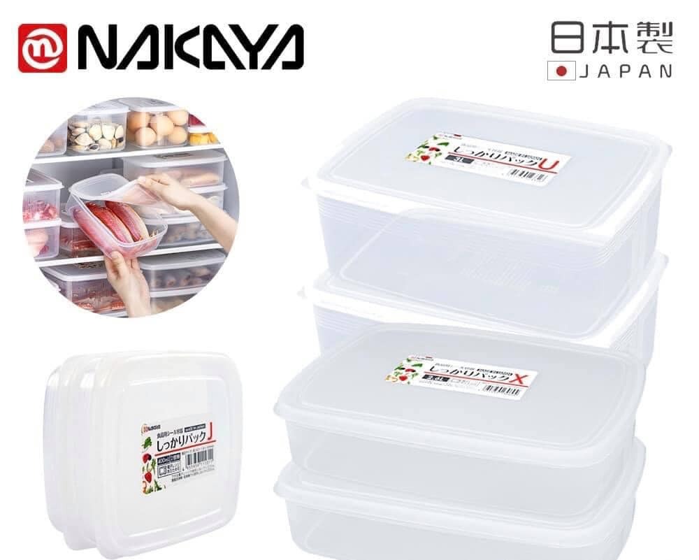 日本製NAKAYA長形透明收納食物保鮮盒(2入）1000ML日本食器--2600ML食器--3000ML餐具511 (2)