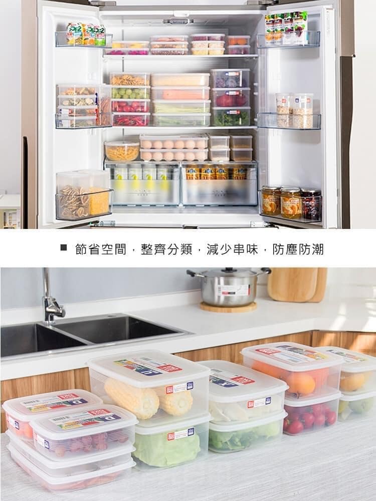 日本製NAKAYA長形透明收納食物保鮮盒(2入）1000ML日本食器--2600ML食器--3000ML餐具511 (4)