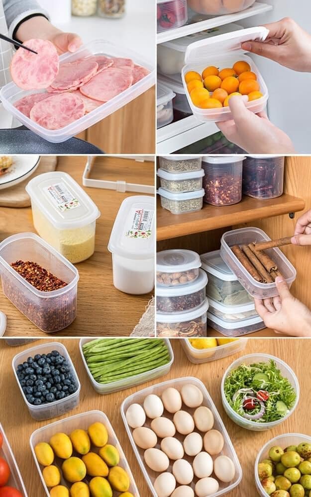 日本製NAKAYA長形透明收納食物保鮮盒(2入）1000ML日本食器--2600ML食器--3000ML餐具511 (6)