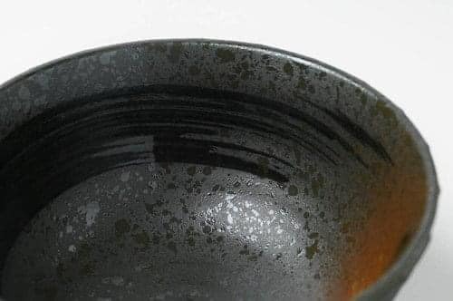 日本製 深條紋Itchkin 蓋飯碗16cm 白色餐具藍瓷器咖啡丼飯碗黑日本食器 (20)